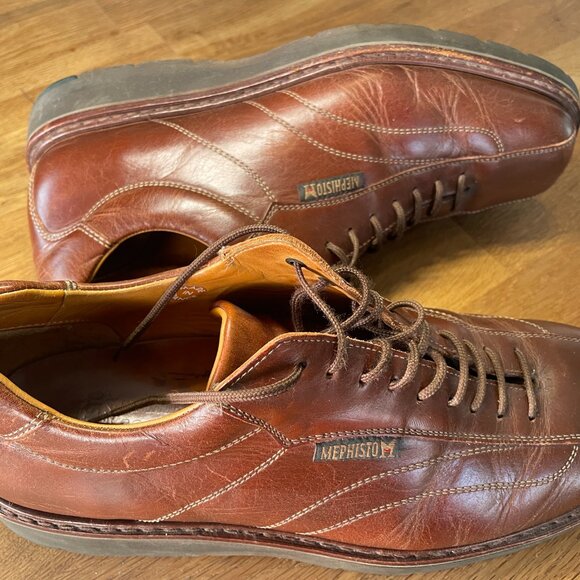 Mephisto Goodyear Welt Air-Relax Brown Leather Shoes - Men's Size 9.5 - Picture 2 of 9